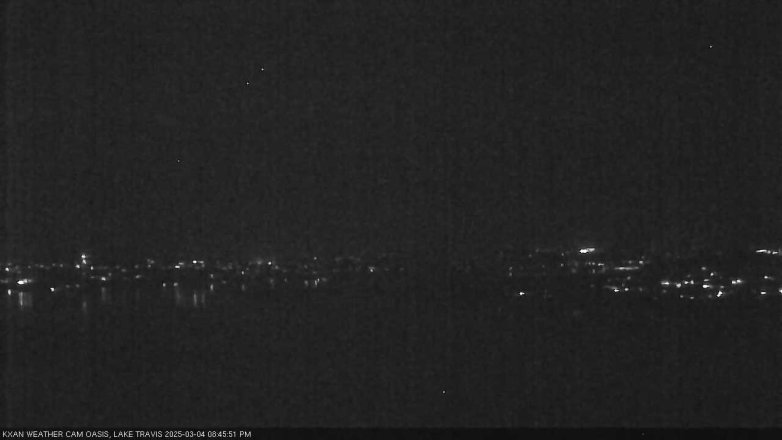 Lake Travis webcam, March 4, 2025 8:45 PM CT