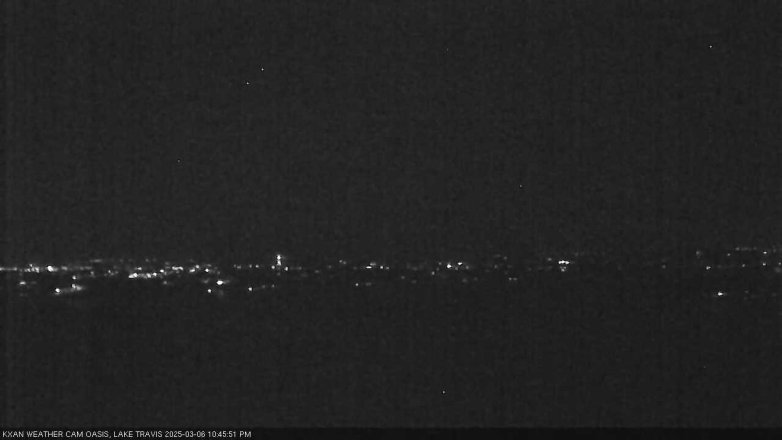 Lake Travis webcam, March 6, 2025 10:45 PM CT