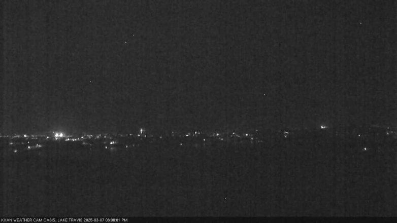 Lake Travis webcam, March 7, 2025 8:00 PM CT