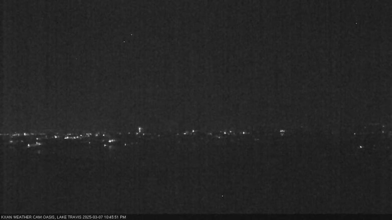 Lake Travis webcam, March 7, 2025 10:45 PM CT