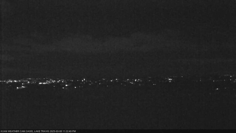 Lake Travis webcam, March 8, 2025 11:25 PM CT