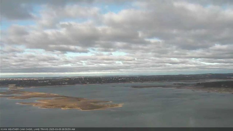 Lake Travis webcam, March 9, 2025 9:00 AM CT