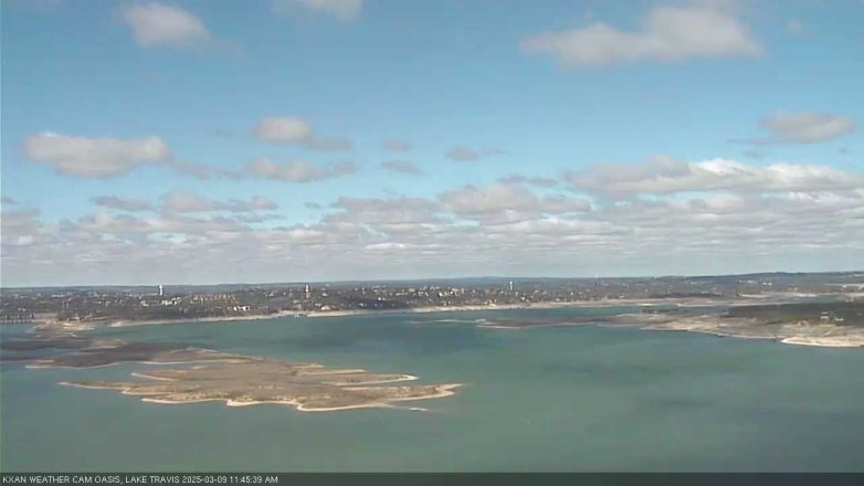 Lake Travis webcam, March 9, 2025 11:45 AM CT