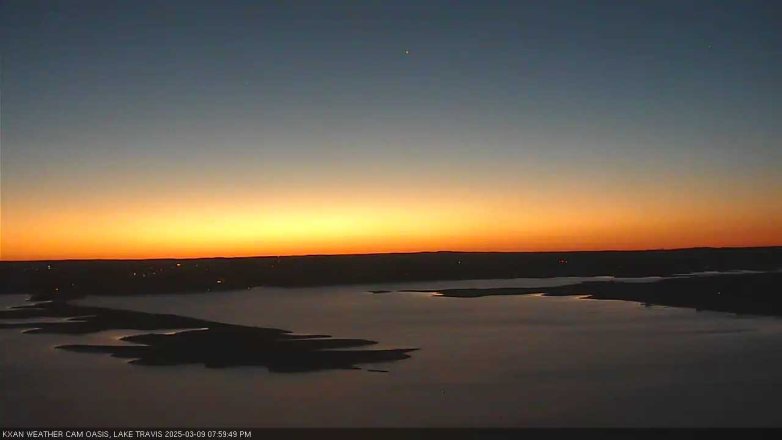 Lake Travis webcam, March 9, 2025 8:00 PM CT