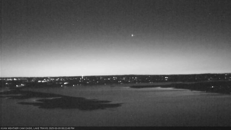 Lake Travis webcam, March 9, 2025 8:25 PM CT