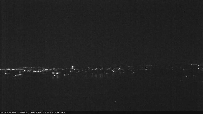 Lake Travis webcam, March 9, 2025 10:00 PM CT