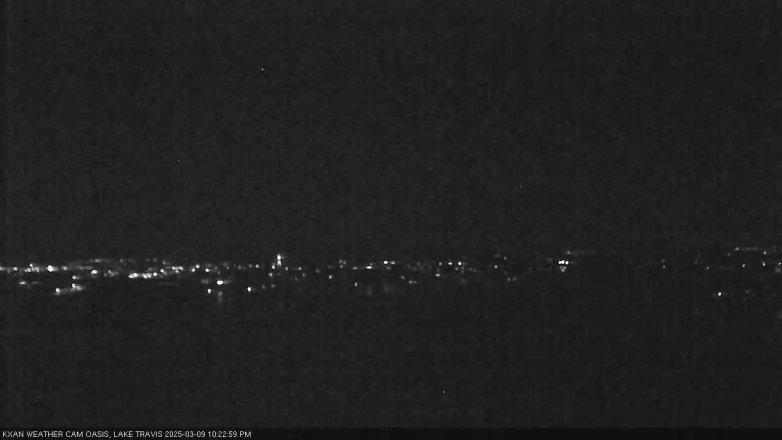 Lake Travis webcam, March 9, 2025 10:25 PM CT