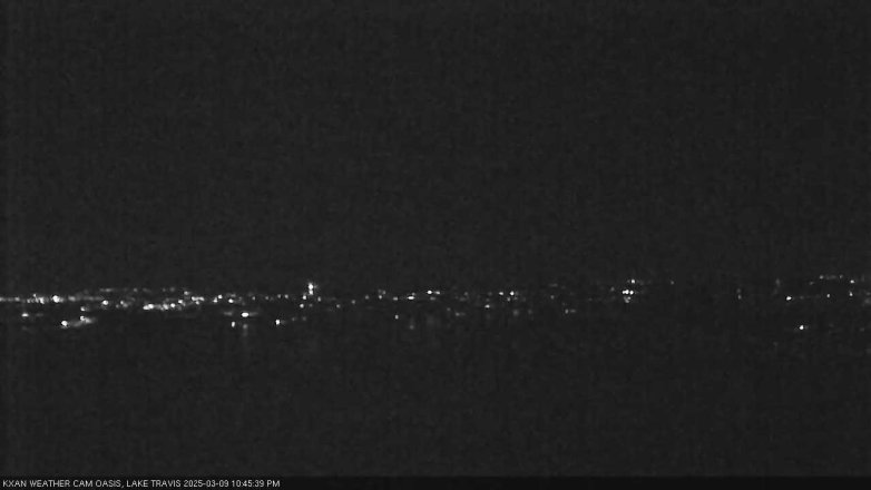 Lake Travis webcam, March 9, 2025 10:45 PM CT