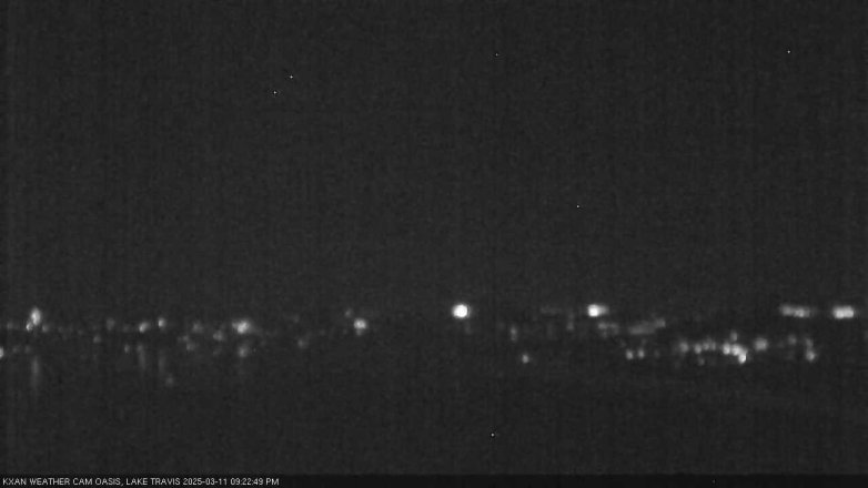 Lake Travis webcam, March 11, 2025 9:25 PM CT