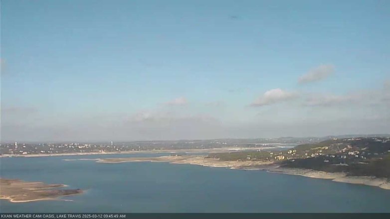 Lake Travis webcam, March 12, 2025 9:45 AM CT