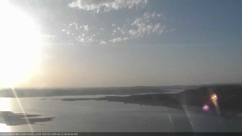 Lake Travis webcam, March 12, 2025 6:45 PM CT