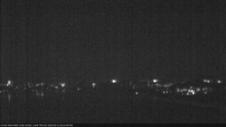Lake Travis webcam, March 12, 2025 9:25 PM CT
