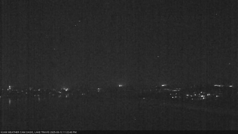 Lake Travis webcam, March 12, 2025 11:25 PM CT