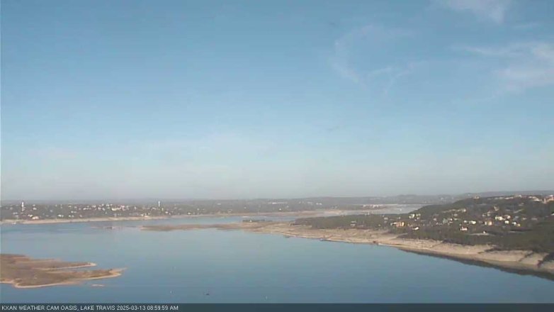 Lake Travis webcam, March 13, 2025 9:00 AM CT