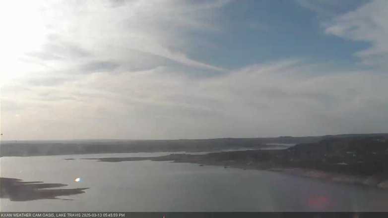 Lake Travis webcam, March 13, 2025 5:45 PM CT