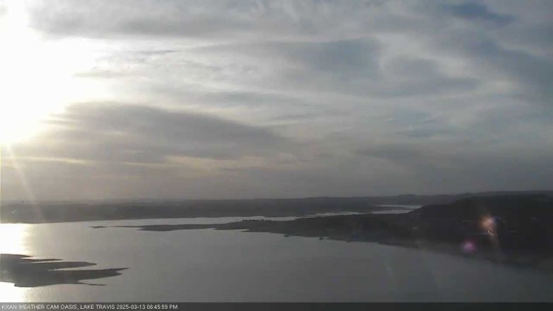 Lake Travis webcam, March 13, 2025 6:45 PM CT