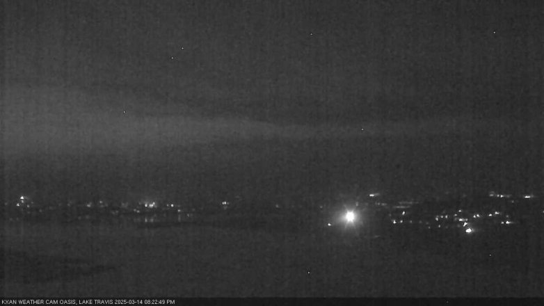 Lake Travis webcam, March 14, 2025 8:25 PM CT