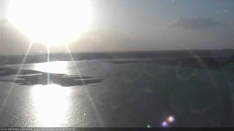 Lake Travis webcam, March 15, 2025 6:45 PM CT