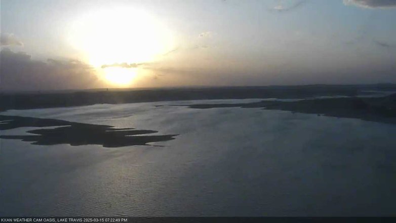 Lake Travis webcam, March 15, 2025 7:25 PM CT