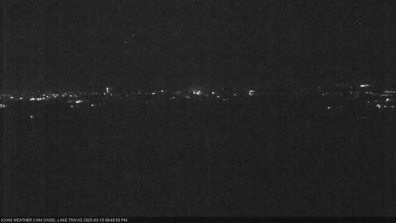 Lake Travis webcam, March 15, 2025 8:45 PM CT
