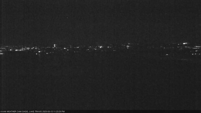 Lake Travis webcam, March 15, 2025 11:25 PM CT