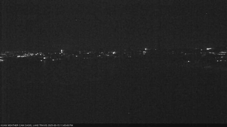 Lake Travis webcam, March 15, 2025 11:45 PM CT
