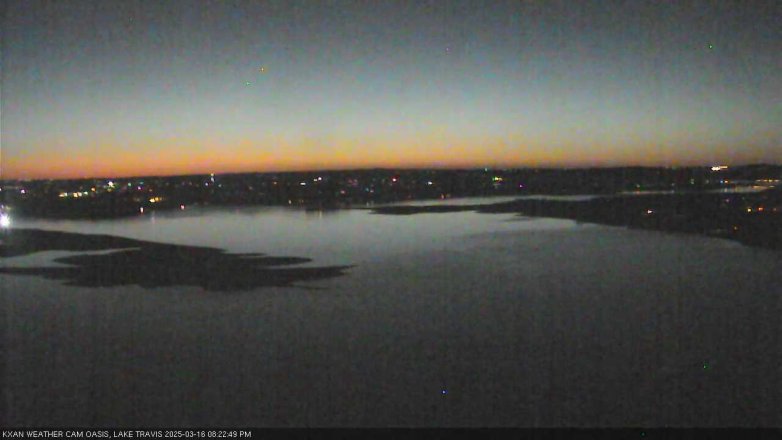 Lake Travis webcam, March 16, 2025 8:25 PM CT