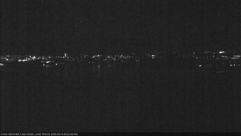 Lake Travis webcam, March 16, 2025 9:25 PM CT