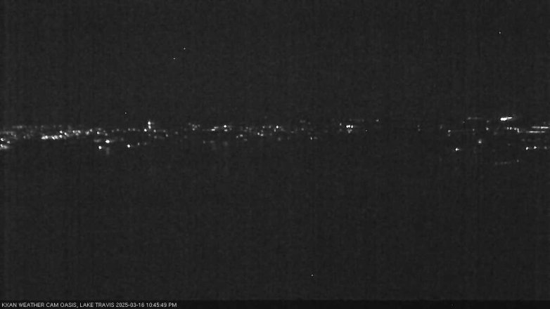 Lake Travis webcam, March 16, 2025 10:45 PM CT