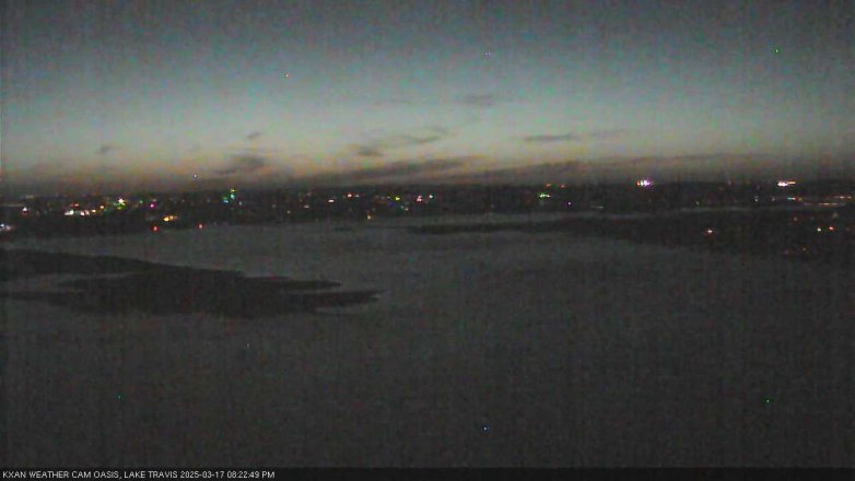 Lake Travis webcam, March 17, 2025 8:25 PM CT