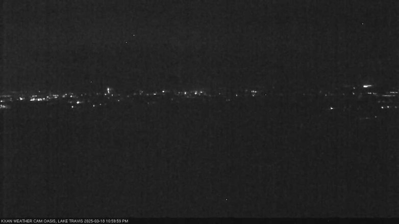 Lake Travis webcam, March 18, 2025 11:00 PM CT