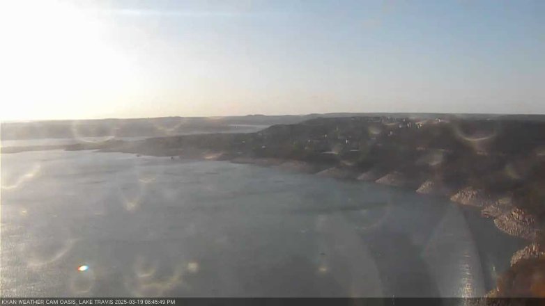 Lake Travis webcam, March 19, 2025 6:45 PM CT