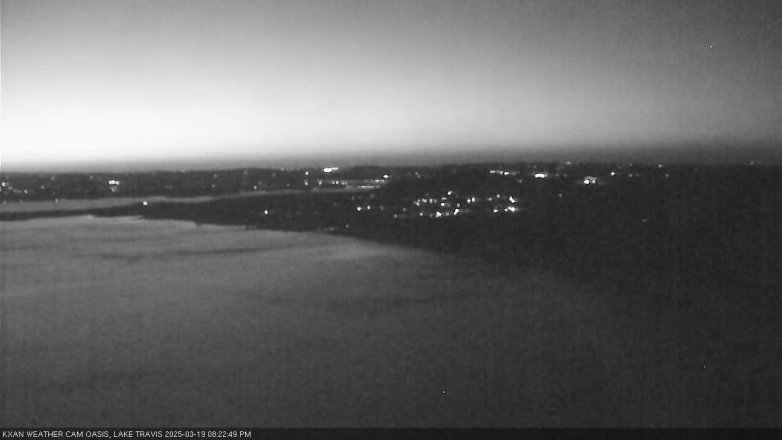 Lake Travis webcam, March 19, 2025 8:25 PM CT