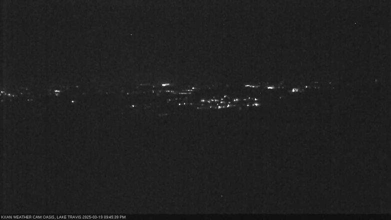 Lake Travis webcam, March 19, 2025 9:45 PM CT