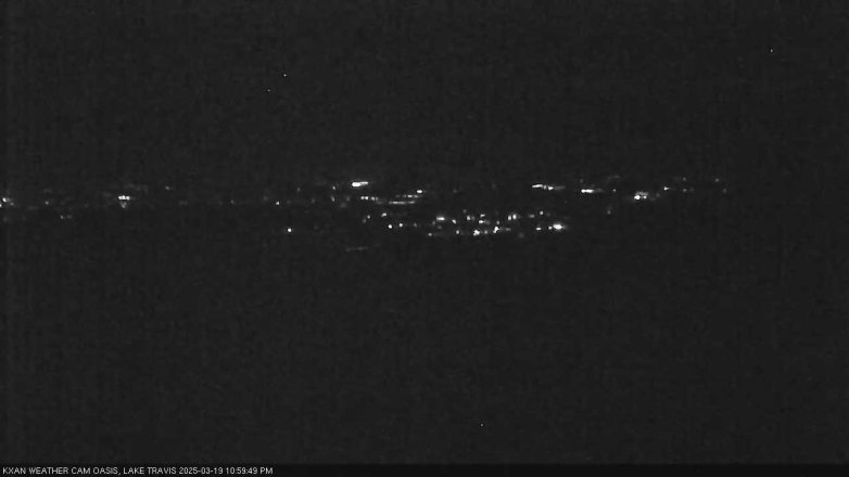 Lake Travis webcam, March 19, 2025 11:00 PM CT