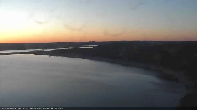 Lake Travis webcam, March 20, 2025 7:45 PM CT