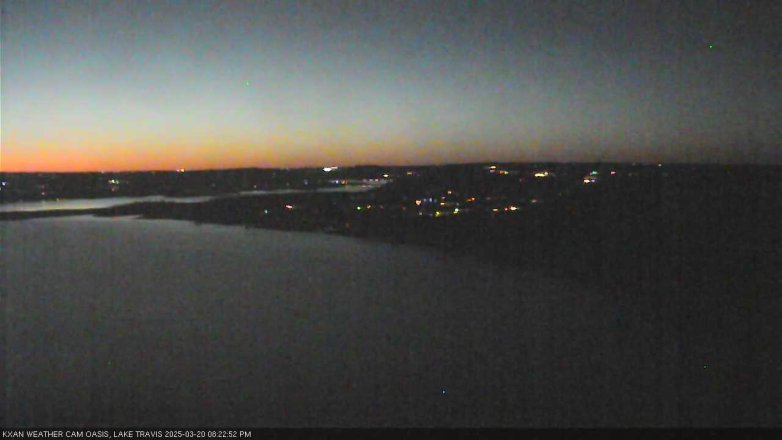 Lake Travis webcam, March 20, 2025 8:25 PM CT