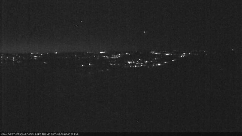 Lake Travis webcam, March 20, 2025 8:45 PM CT