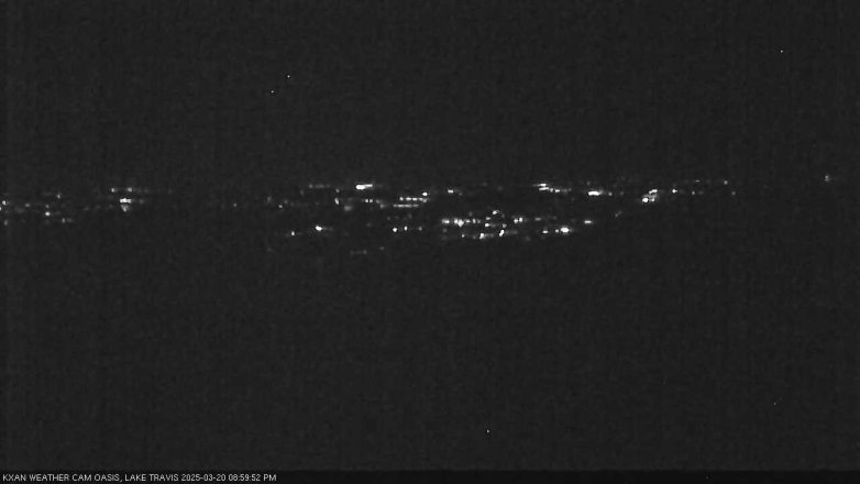 Lake Travis webcam, March 20, 2025 9:00 PM CT