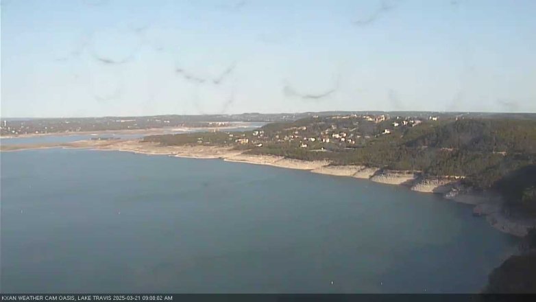 Lake Travis webcam, March 21, 2025 9:00 AM CT