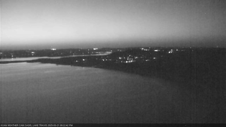 Lake Travis webcam, March 21, 2025 8:25 PM CT