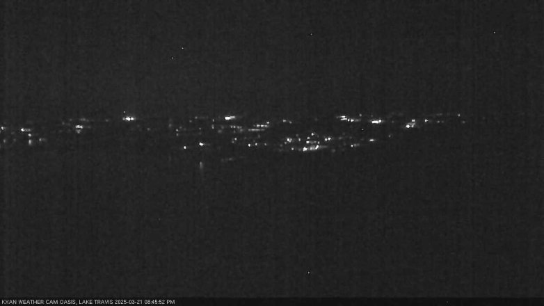 Lake Travis webcam, March 21, 2025 8:45 PM CT