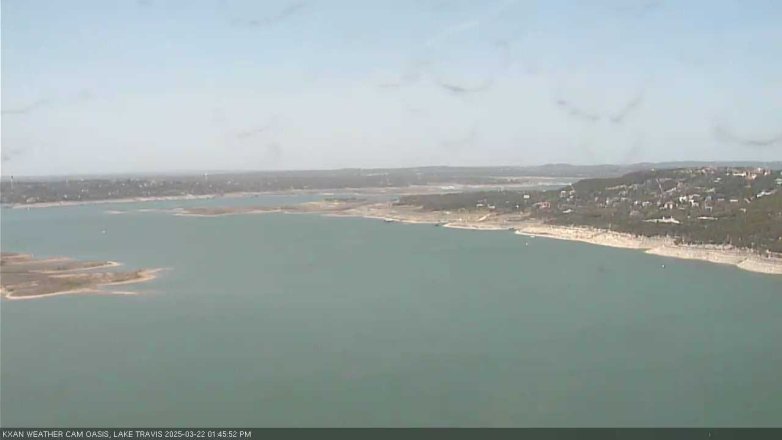 Lake Travis webcam, March 22, 2025 1:45 PM CT
