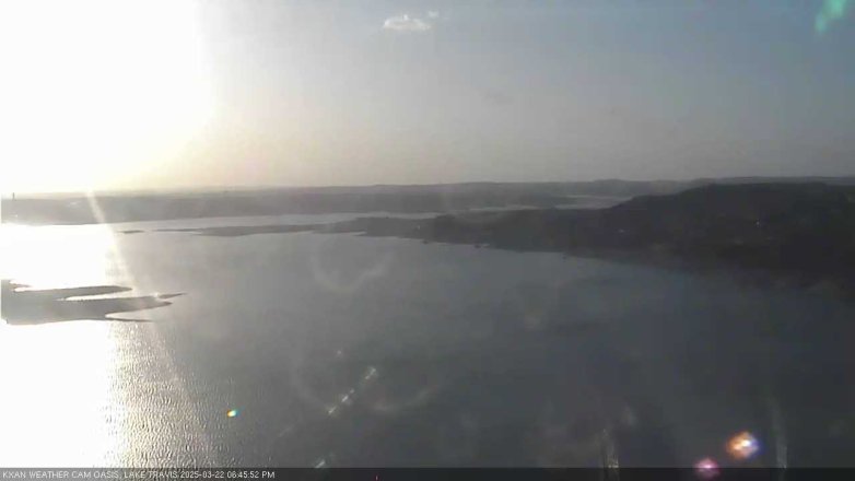 Lake Travis webcam, March 22, 2025 6:45 PM CT