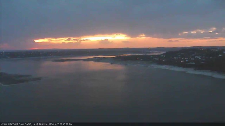 Lake Travis webcam, March 23, 2025 7:45 PM CT