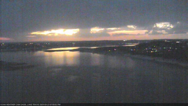 Lake Travis webcam, March 23, 2025 8:00 PM CT