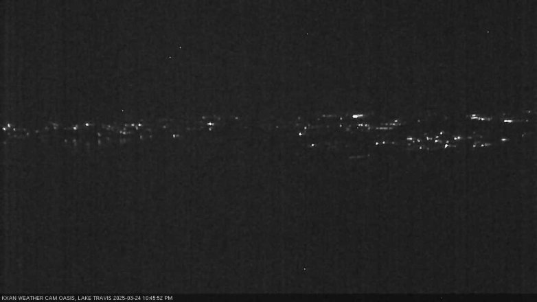 Lake Travis webcam, March 24, 2025 10:45 PM CT