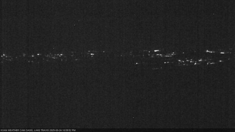 Lake Travis webcam, March 24, 2025 11:00 PM CT