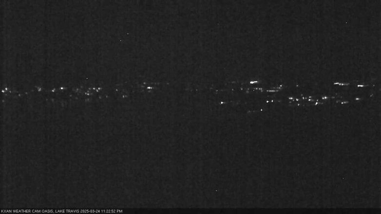 Lake Travis webcam, March 24, 2025 11:25 PM CT
