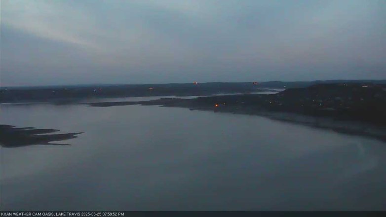 Lake Travis webcam, March 25, 2025 8:00 PM CT